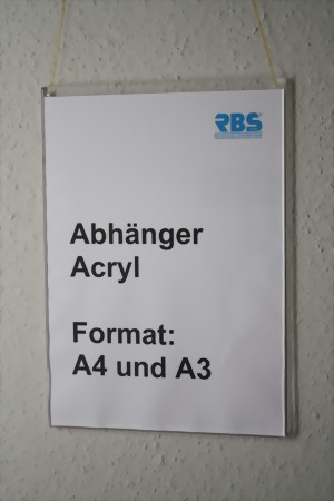 Acryl-Abhnger A4, Hochformat