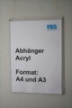 Acryl-Abhnger A4, Hochformat