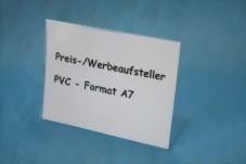 PVC-Preisaufsteller A7, quer